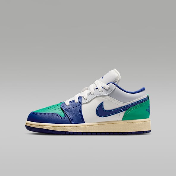NEW Air Jordan 1 Low GS White Neon Size 5.5Y CW7035-100 | eBay